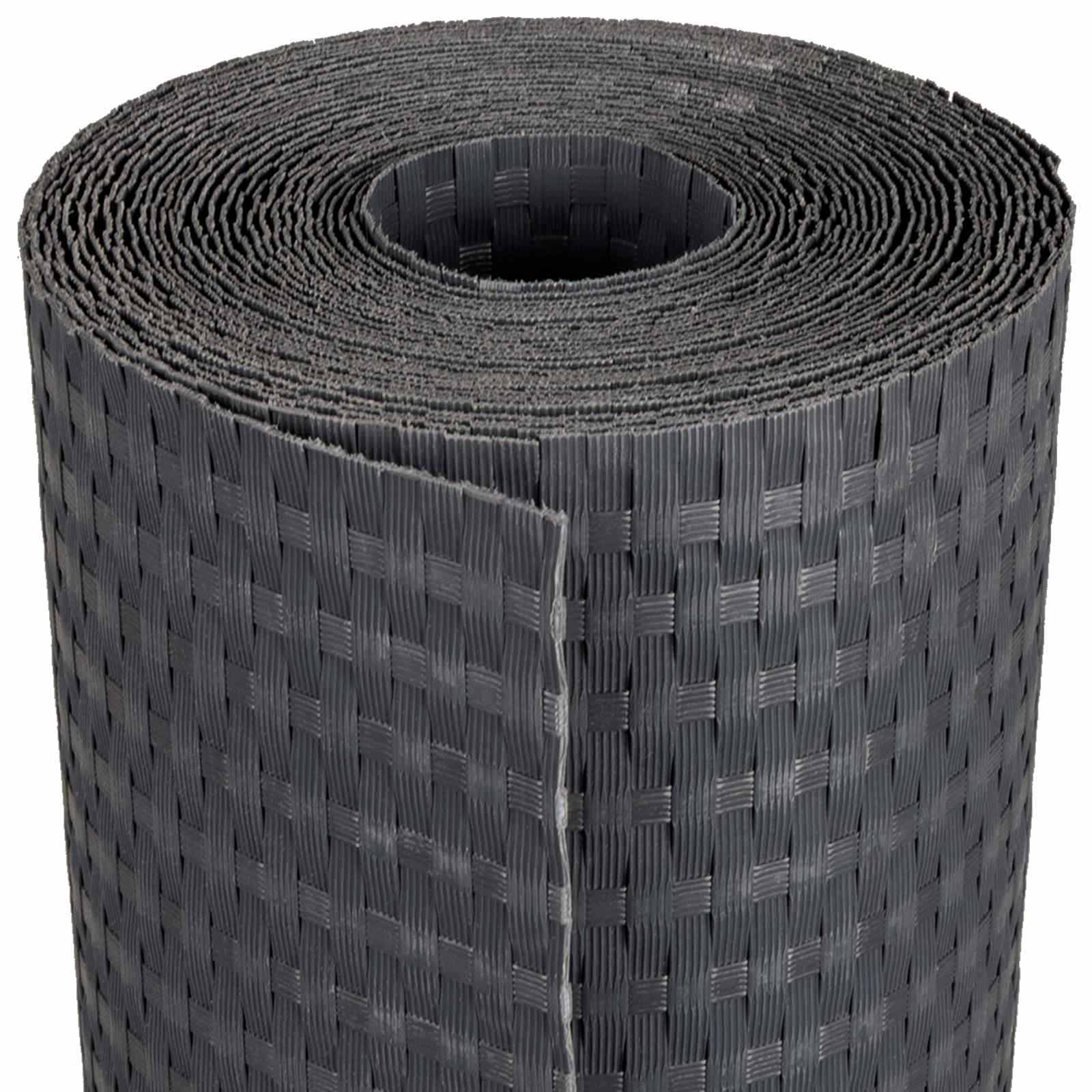 Balkon Scherm Donkergrijs 1000 x 100 cm poly rattan
