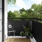Balkonscherm 400x90 cm poly rattan zwart