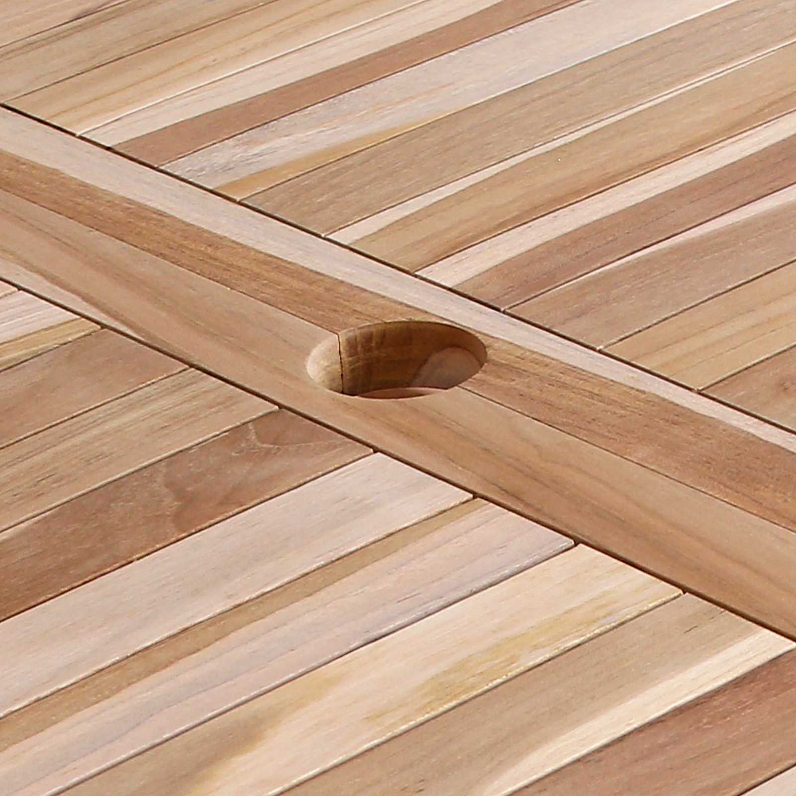 Vouw Tuin Tafel Naturel 120 x 70 x 75,5 cm Massief Teakhout