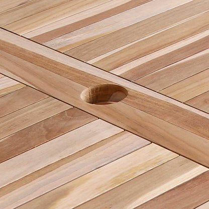 Vouw Tuin Tafel Naturel 120 x 70 x 75,5 cm Massief Teakhout