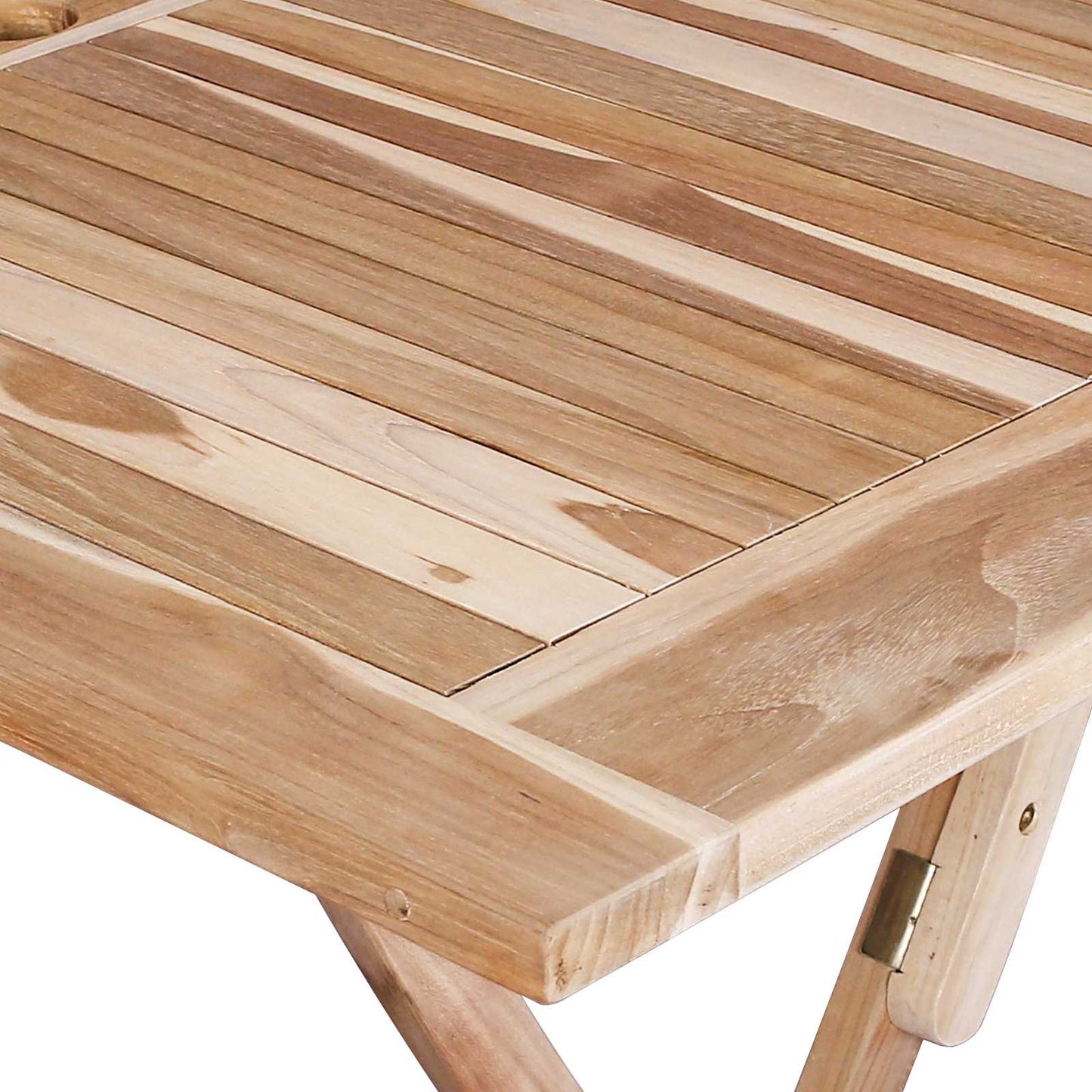 Vouw Tuin Tafel Naturel 120 x 70 x 75,5 cm Massief Teakhout