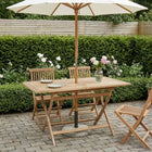 Vouw Tuin Tafel Naturel 120 x 70 x 75,5 cm Massief Teakhout