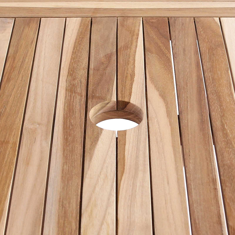 Inklapbare Tuintafel Naturel 160 x 80 x 76 cm Massief Teakhout