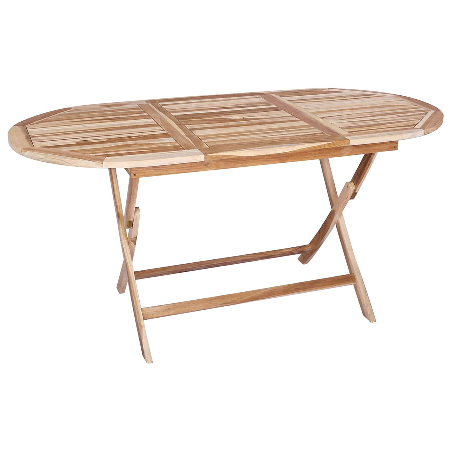 Inklapbare Tuintafel Naturel 160 x 80 x 76 cm Massief Teakhout