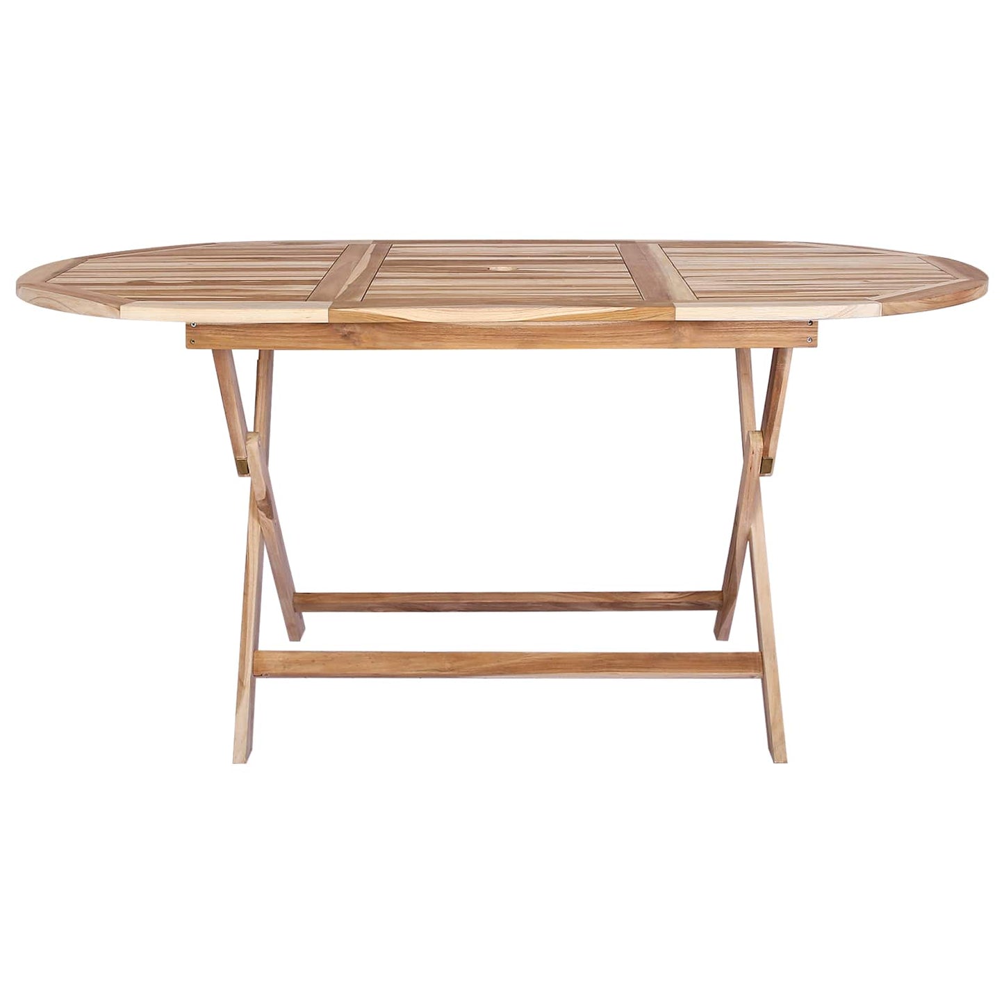 Inklapbare Tuintafel Naturel 160 x 80 x 76 cm Massief Teakhout