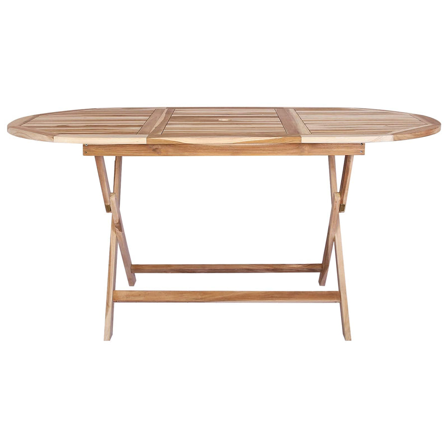 Inklapbare Tuintafel Naturel 160 x 80 x 76 cm Massief Teakhout