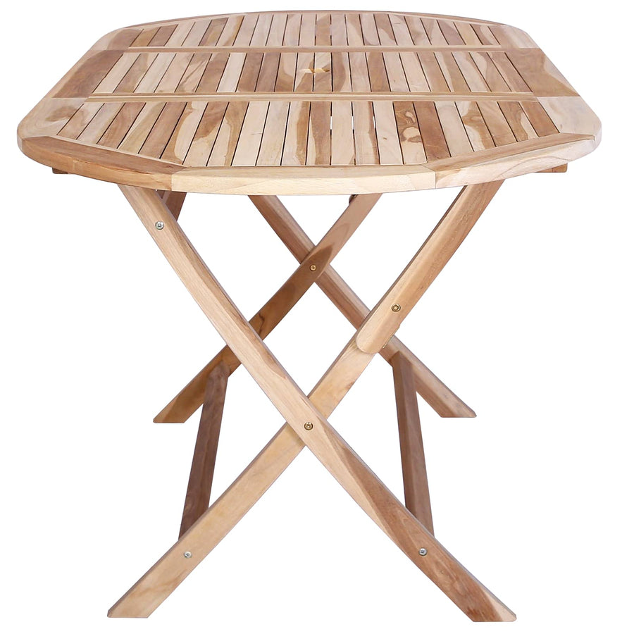 Inklapbare Tuintafel Naturel 160 x 80 x 76 cm Massief Teakhout