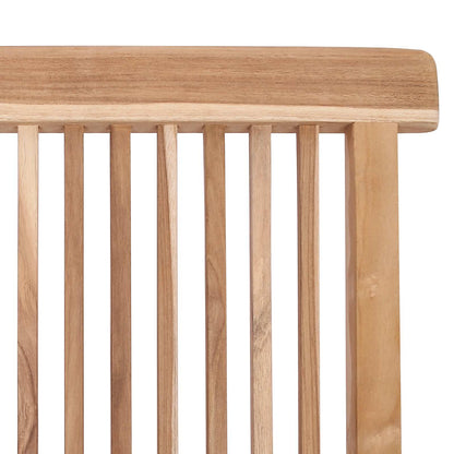Opvouwbare Tuinstoel 2 st Naturel Massief Teakhout