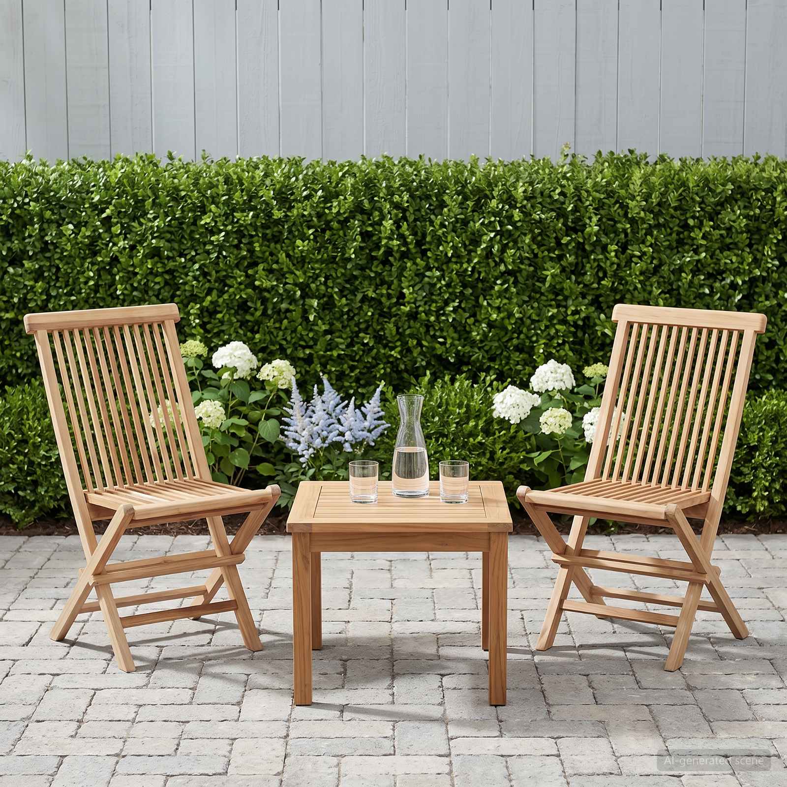 Opvouwbare Tuinstoel 2 st Naturel Massief Teakhout