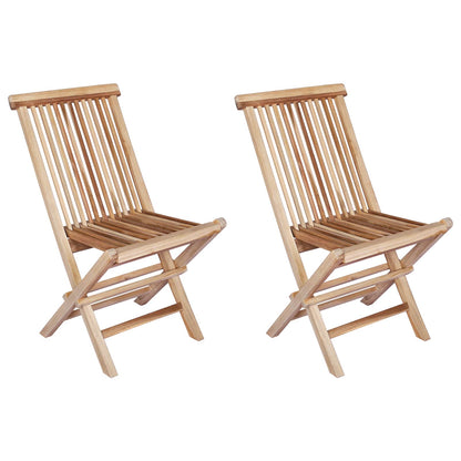 Opvouwbare Tuinstoel 2 st Naturel Massief Teakhout
