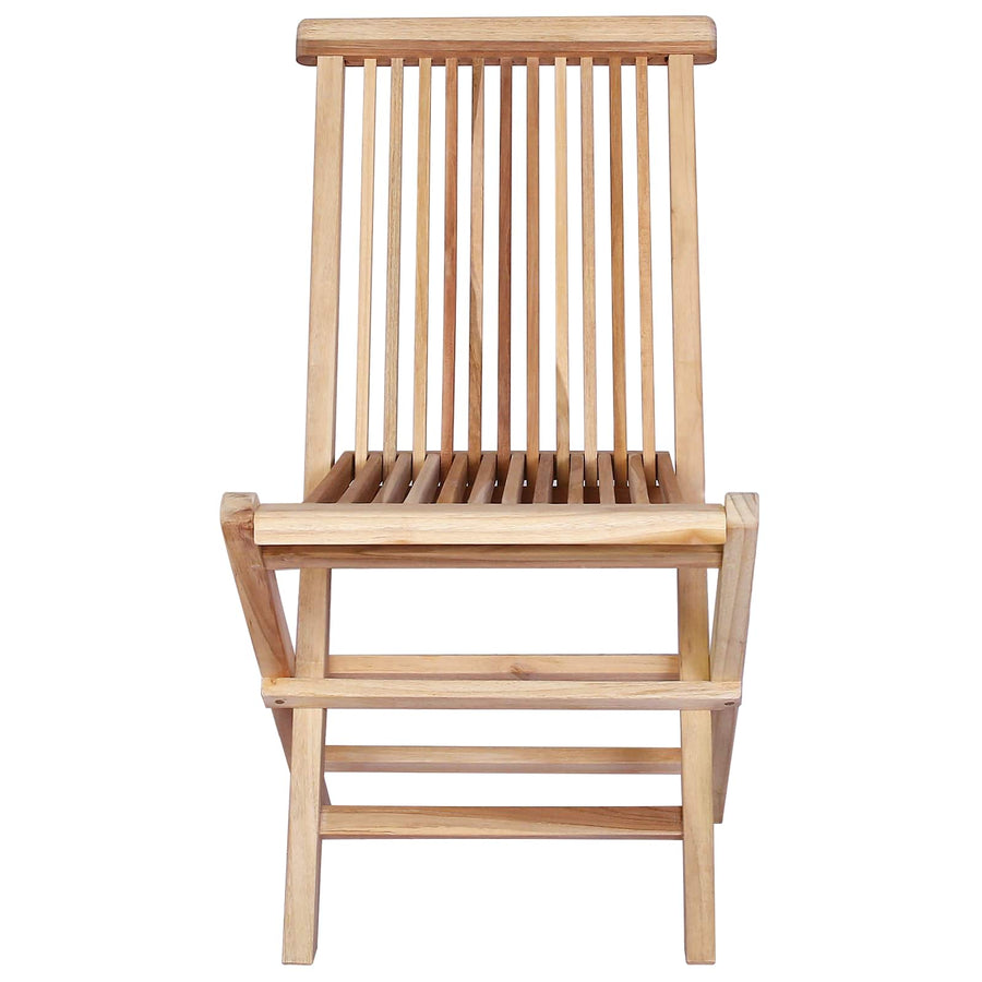 Opvouwbare Tuinstoel 2 st Naturel Massief Teakhout