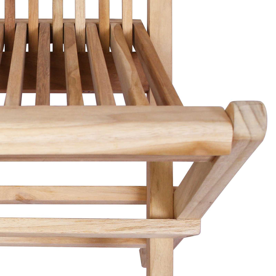 Opvouwbare Tuinstoel 4 st Naturel Massief Teakhout