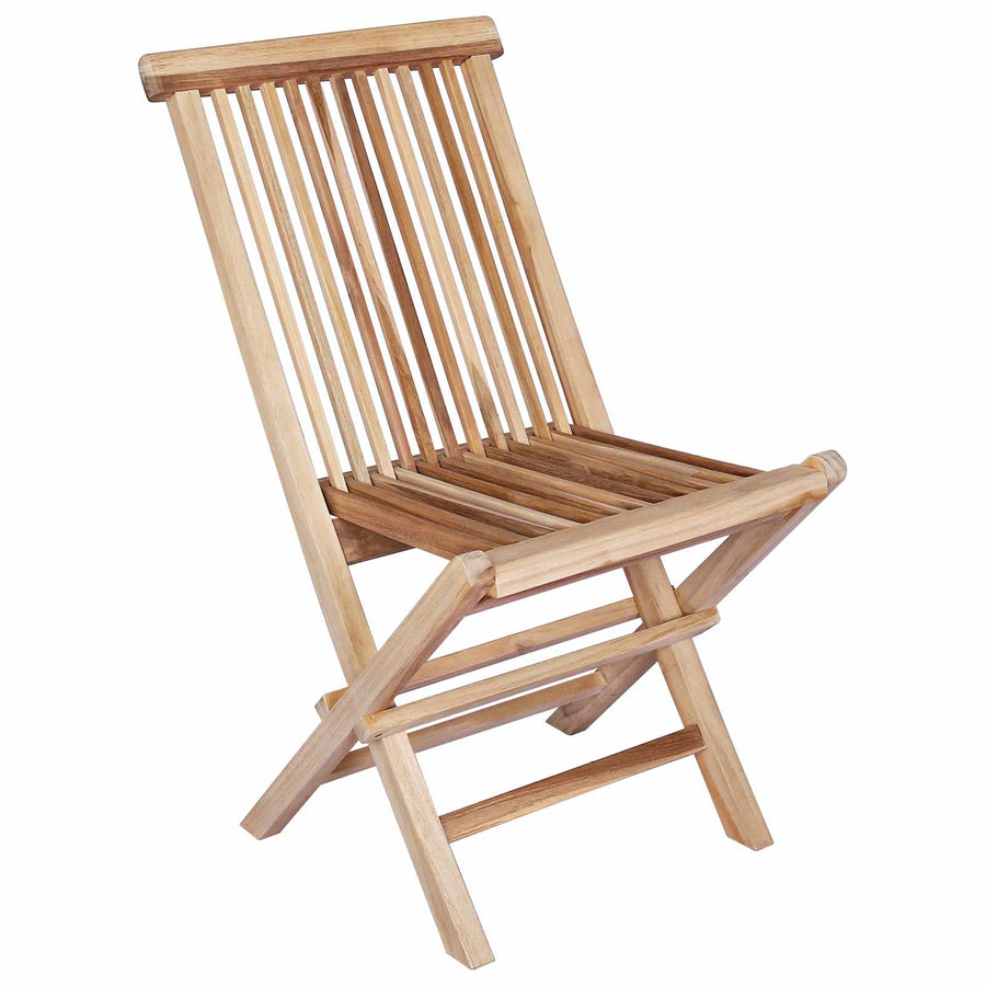 Opvouwbare Tuinstoel 4 st Naturel Massief Teakhout