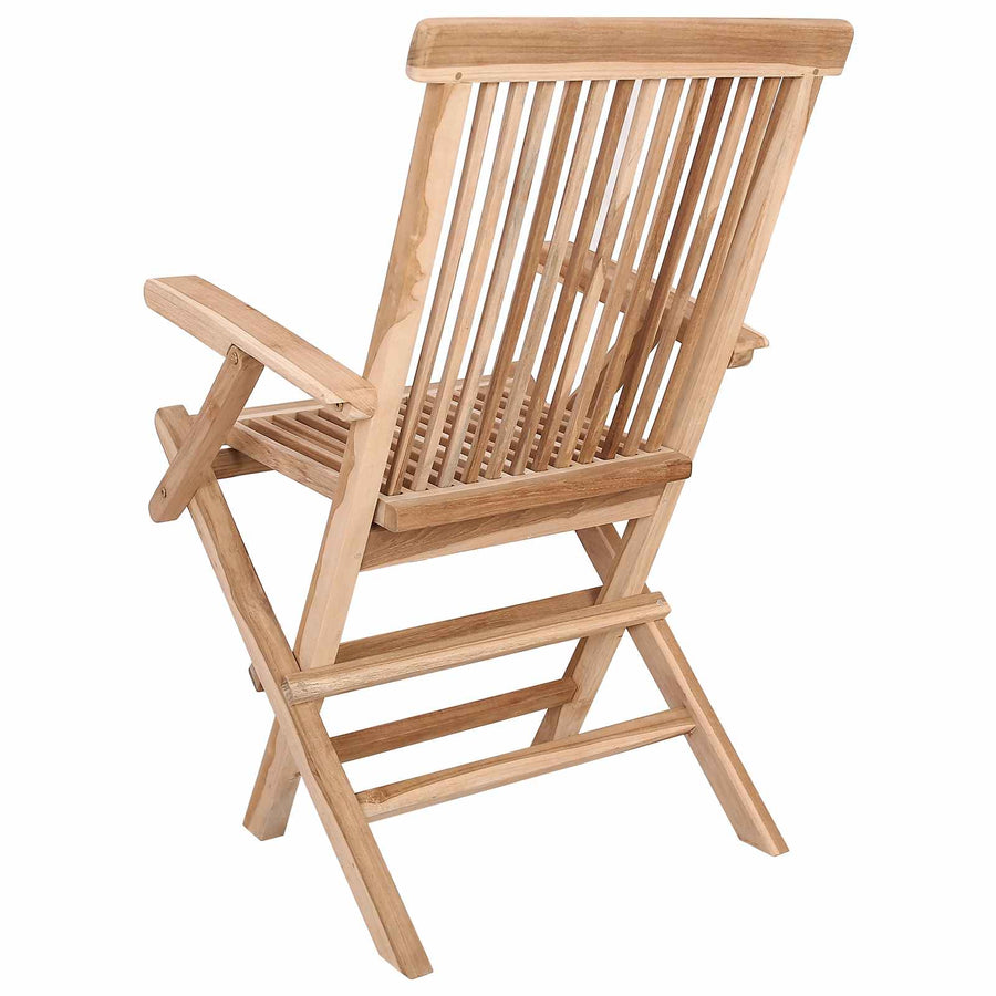 Opvouwbare Tuinstoel 2 st Naturel Massief Teakhout