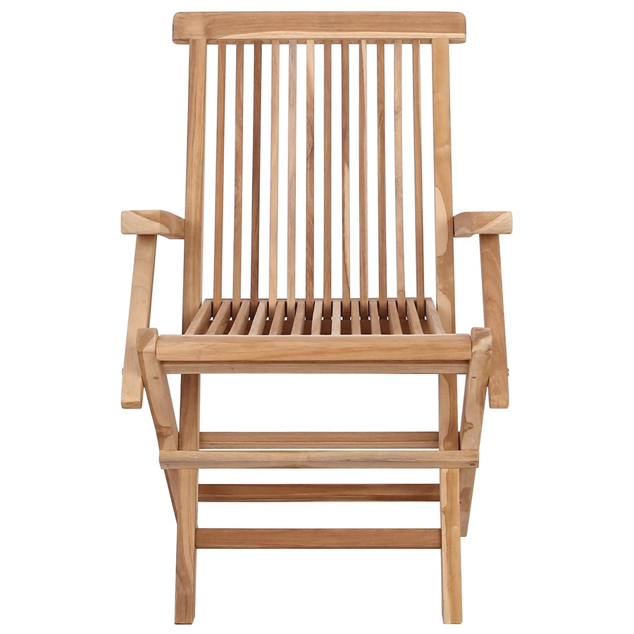 Opvouwbare Tuinstoel 2 st Naturel Massief Teakhout