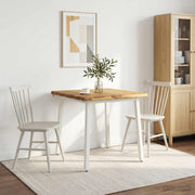 Eettafel massief acaciahout 70x70x75 cm wit