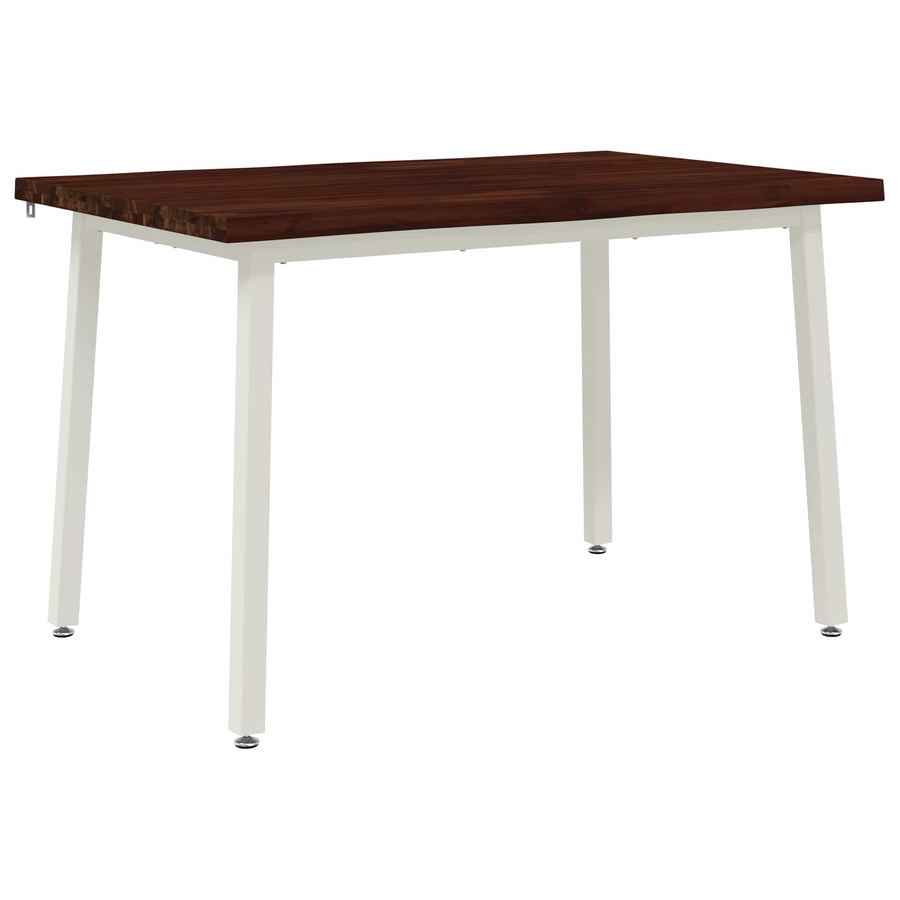 90 x 55 x 75 cm Massief Acaciahout Donkerbruin en Wit