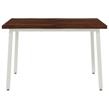 90 x 55 x 75 cm Massief Acaciahout Donkerbruin en Wit