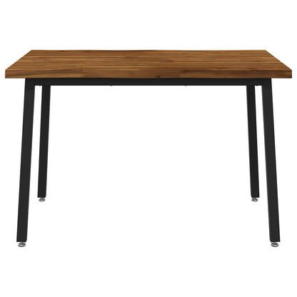 90 x 55 x 75 cm Massief Acaciahout Naturel en Zwart Rechthoekig