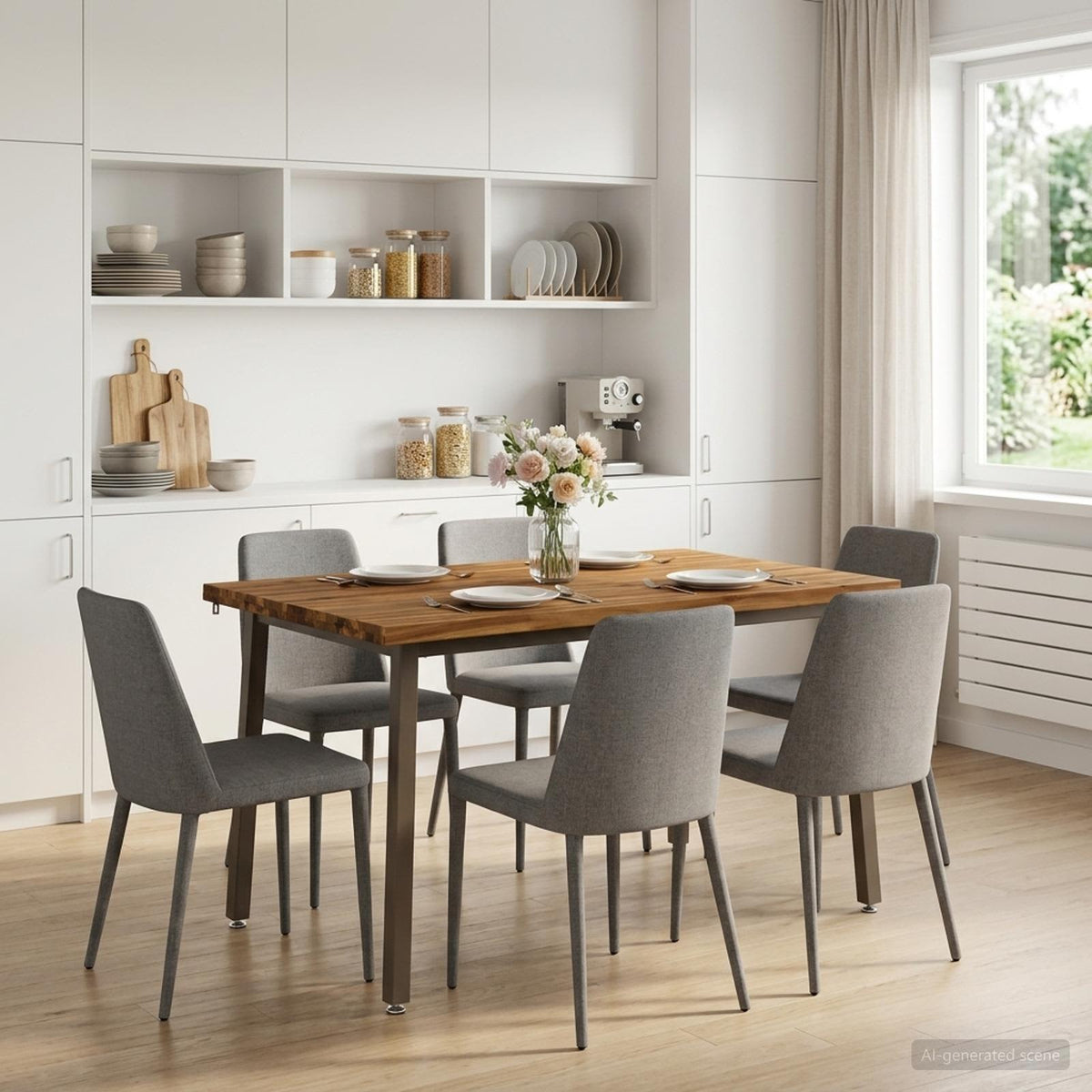 90 x 55 x 75 cm Massief Acaciahout Natuurlijk en Koffie