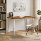 Eettafel 90x55x75 cm massief acaciahout natuur wit