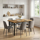 Eettafel 90x55x75 cm massief acaciahout zwart