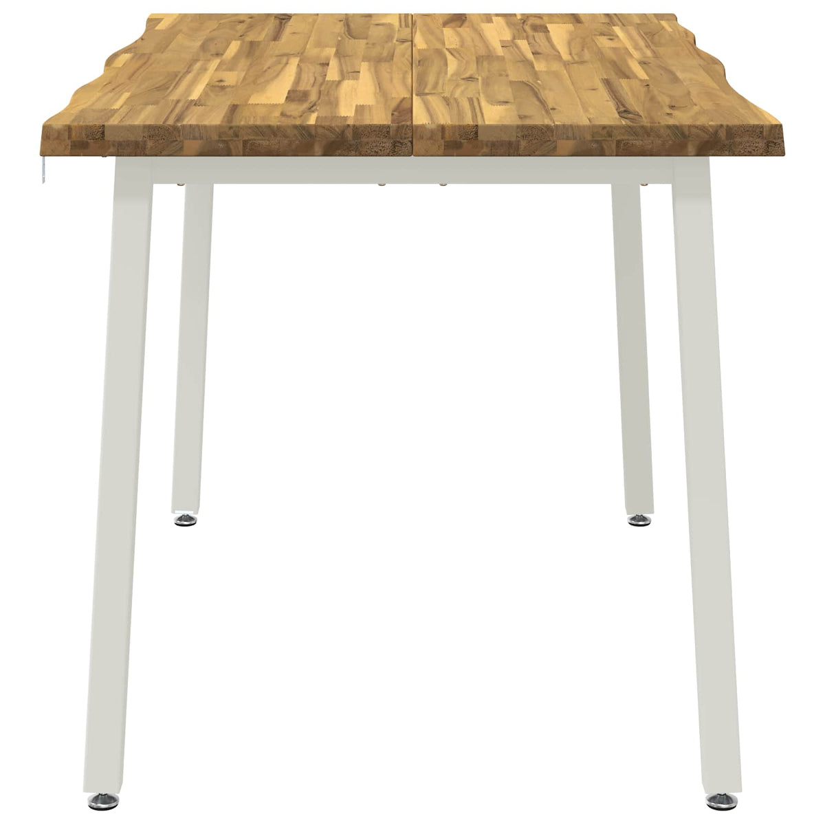 90 x 55 x 75 cm Massief Acaciahout Wit Rechthoekig