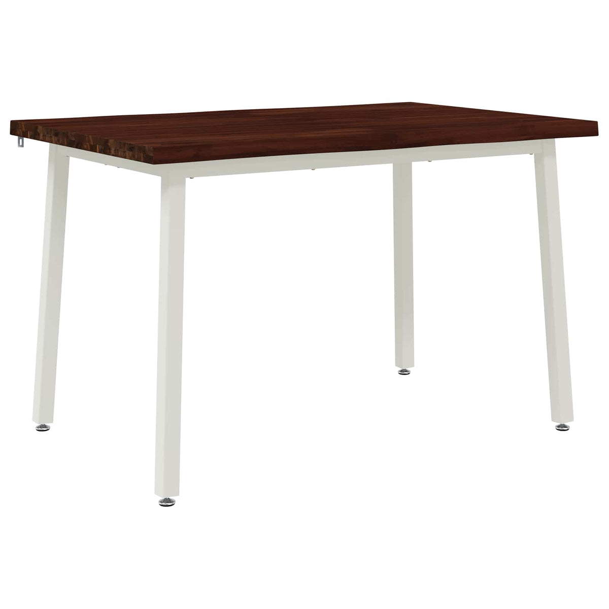 110 x 55 x 75 cm Massief Acaciahout Donkerbruin en Wit