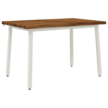 110 x 55 x 75 cm Massief Acaciahout Natuurlijk en Wit