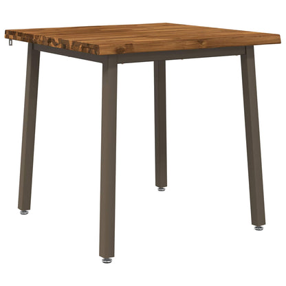 70 x 70 x 75 cm Massief Acaciahout Natuurlijk en Koffie