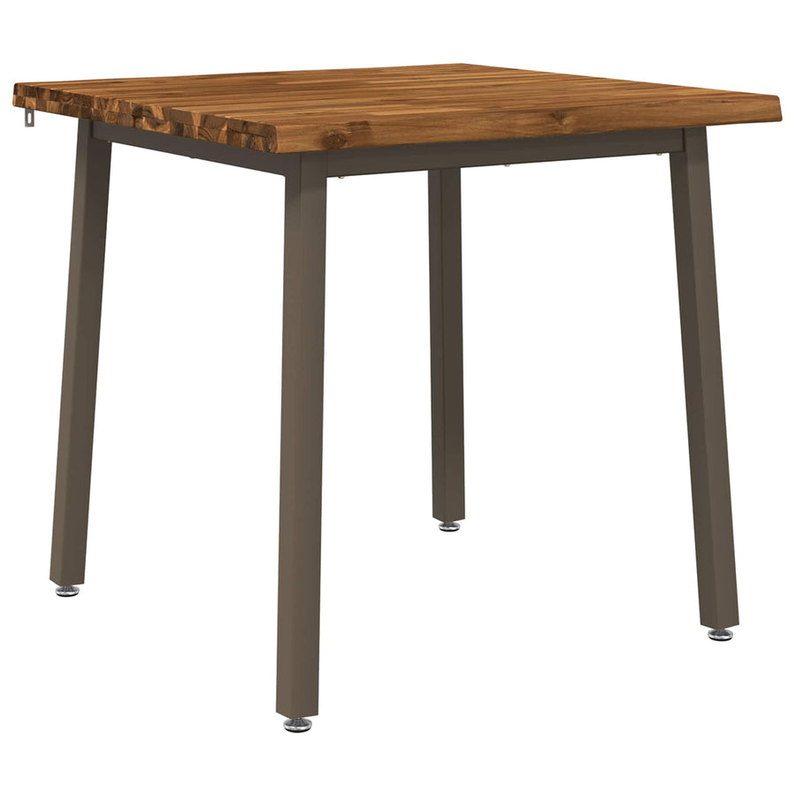 70 x 70 x 75 cm Massief Acaciahout Natuurlijk en Koffie