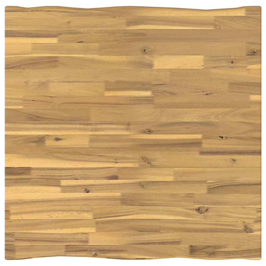 70 x 70 x 75 cm Massief Acaciahout Wit Vierkant