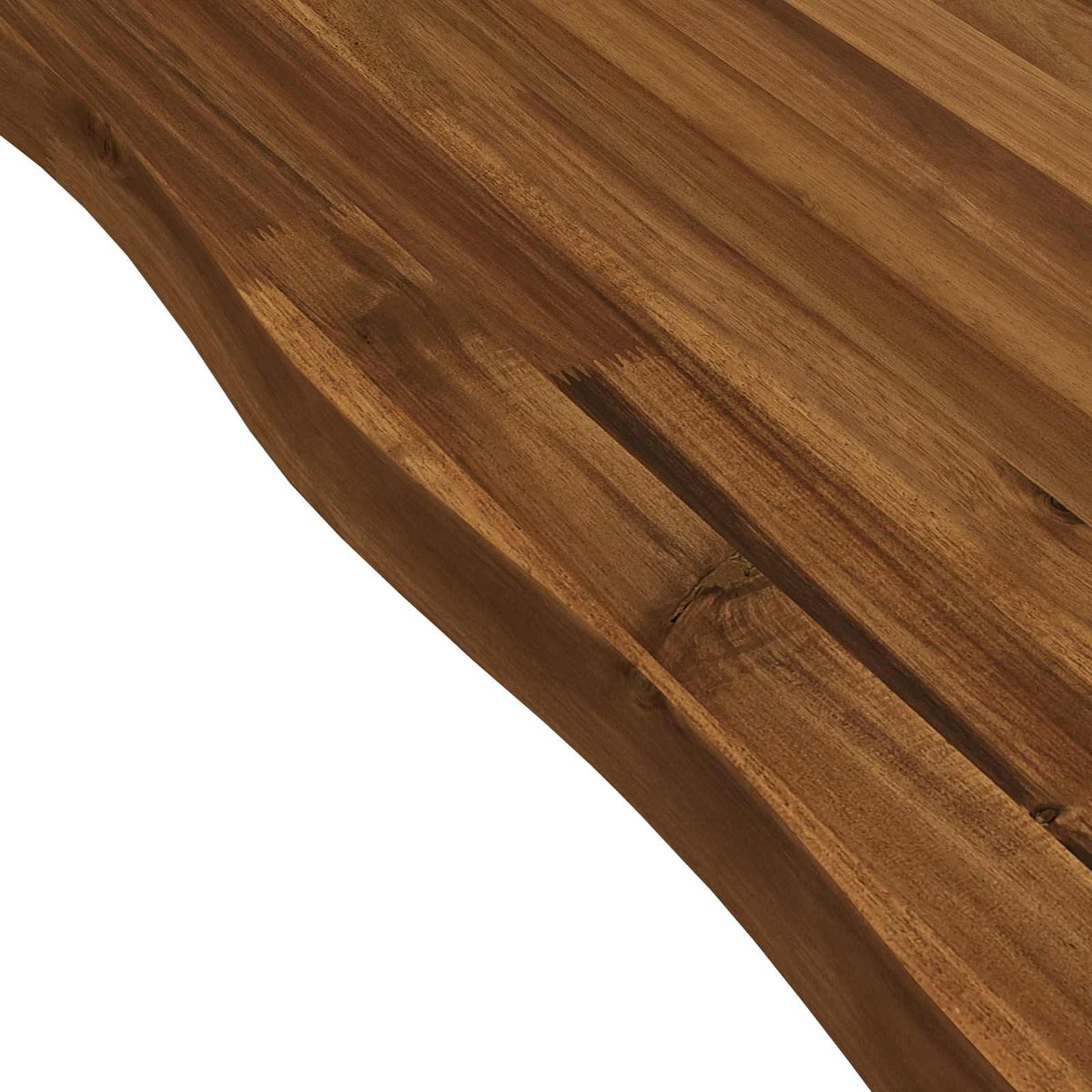 120 x 70 x 75 cm Massief Acaciahout Naturel en Zwart