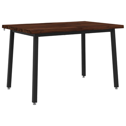 140 x 70 x 75 cm Massief Acaciahout Donkerbruin en Zwart