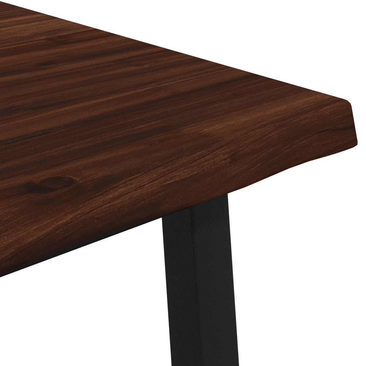 80 x 80 x 75 cm Massief Acaciahout Donkerbruin en Zwart