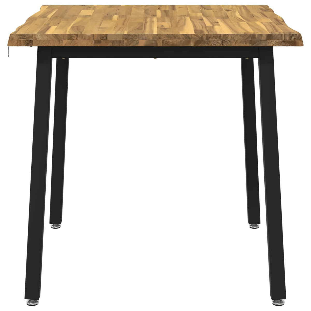 80 x 80 x 75 cm Massief Acaciahout Wit en zwart Vierkant