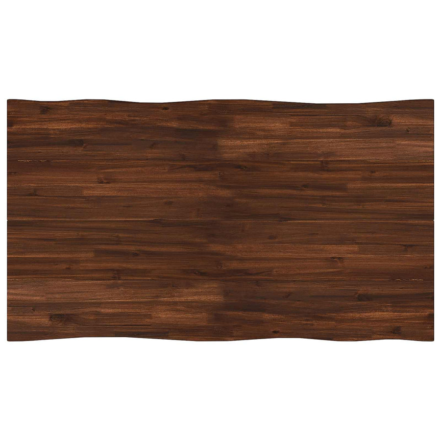 140 x 80 x 75 cm Massief Acaciahout Donkerbruin en Wit