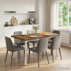 Eettafel 140x70x75 cm massief acaciahout natuurlijk wit