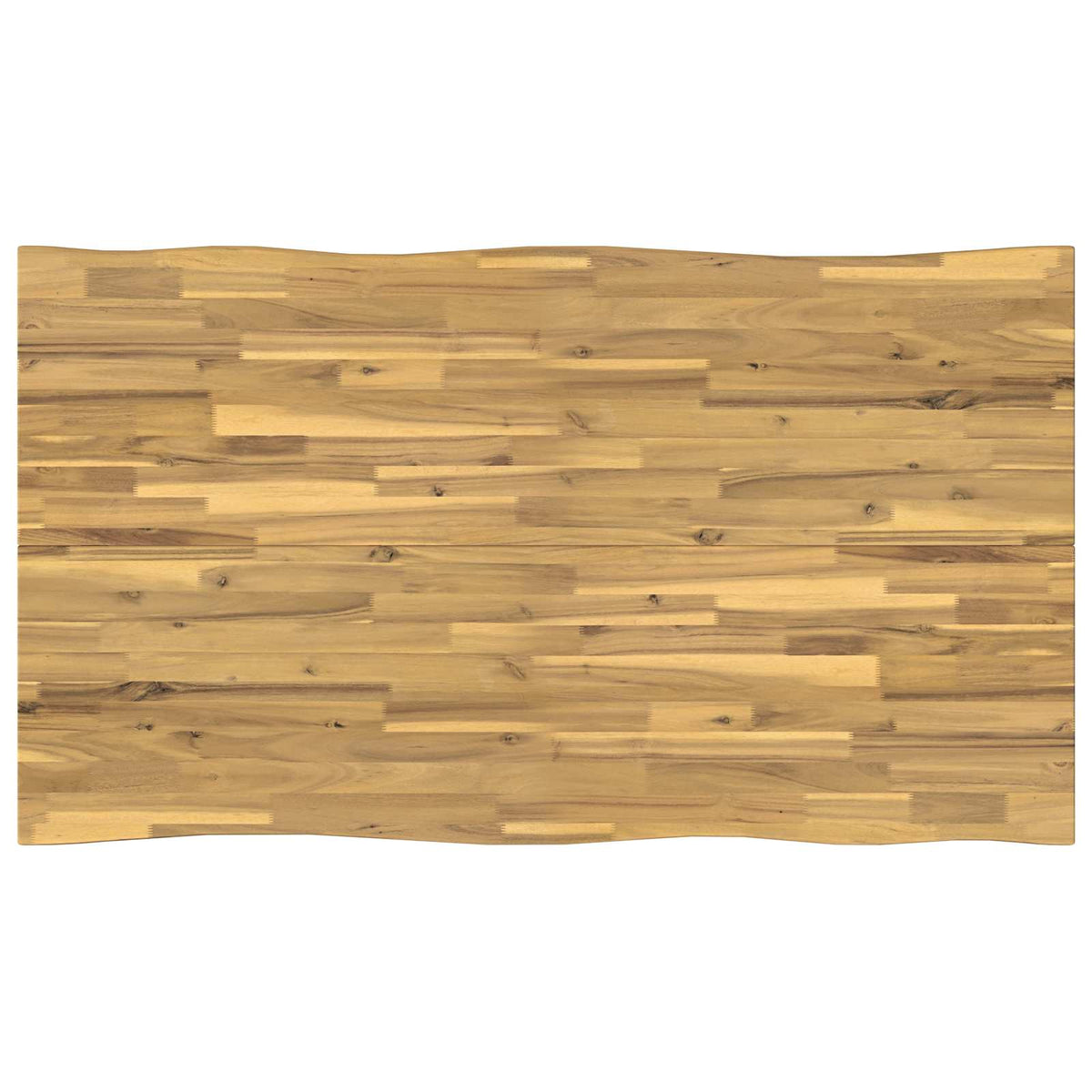 140 x 80 x 75 cm Massief Acaciahout Wit en zwart Rechthoekig