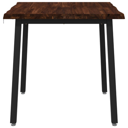 90 x 90 x 75 cm Massief Acaciahout Donkerbruin en Zwart