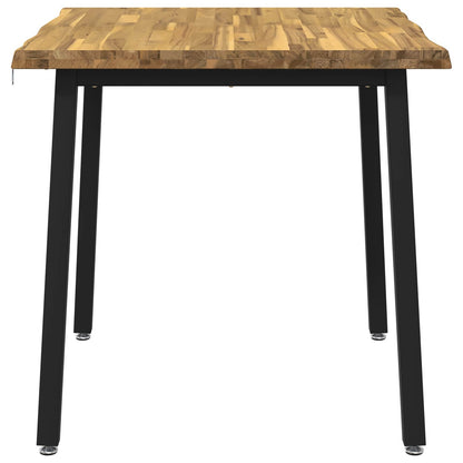90 x 90 x 75 cm Massief Acaciahout Wit en zwart Vierkant