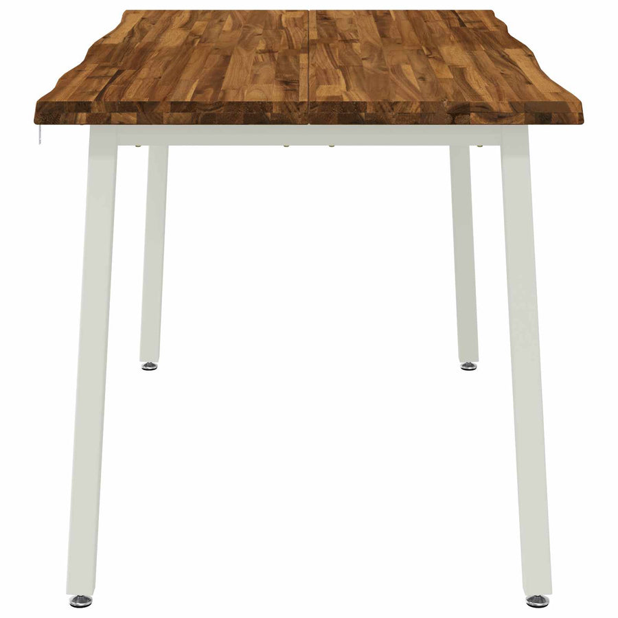 120 x 90 x 75 cm Massief Acaciahout Natuurlijk en Wit