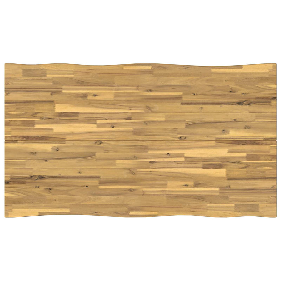 120 x 90 x 75 cm Massief Acaciahout Wit en zwart Rechthoekig