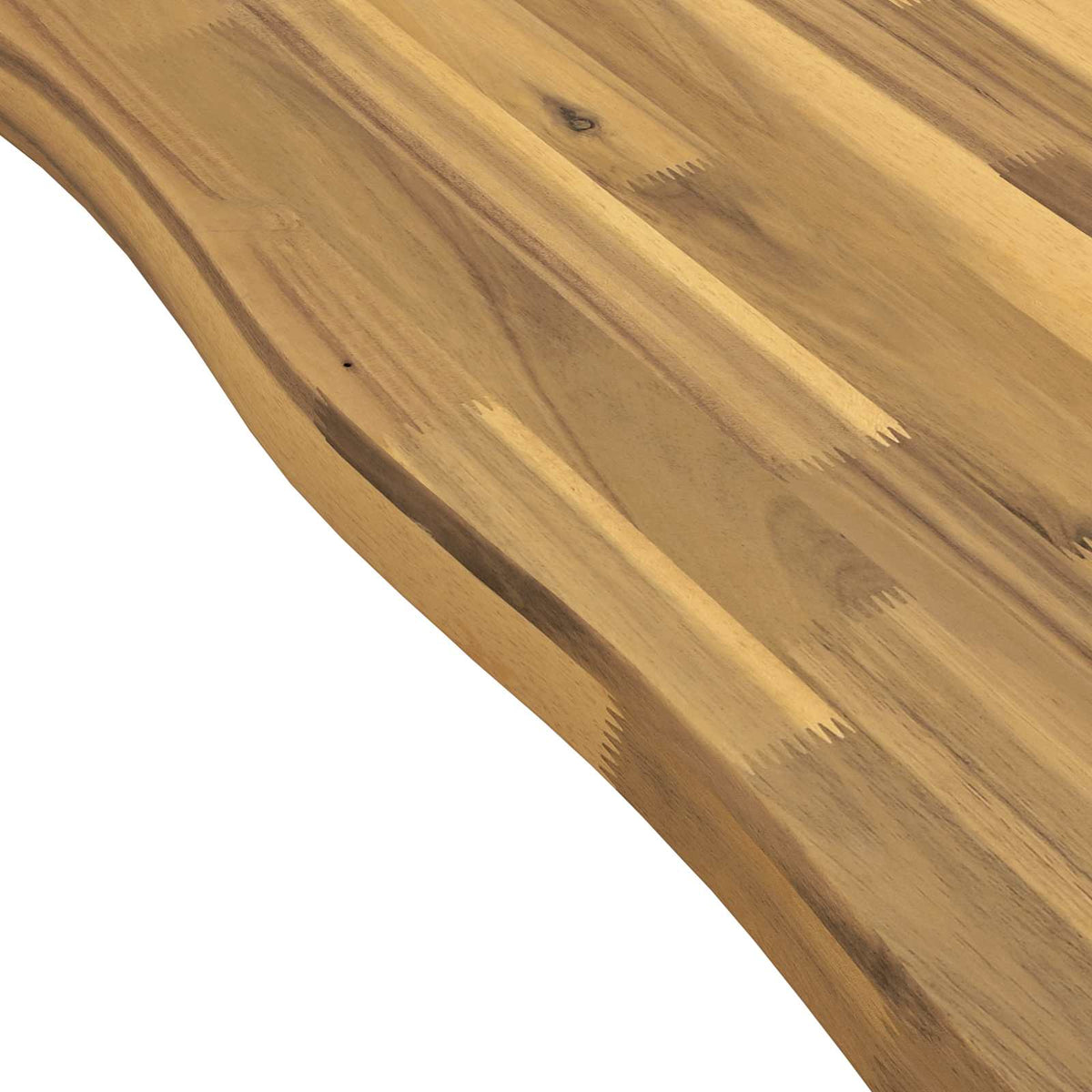120 x 90 x 75 cm Massief Acaciahout Wit Rechthoekig