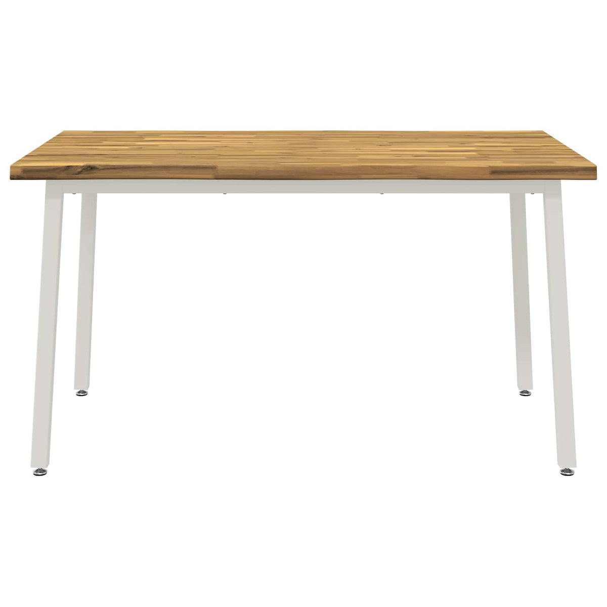 120 x 90 x 75 cm Massief Acaciahout Wit Rechthoekig