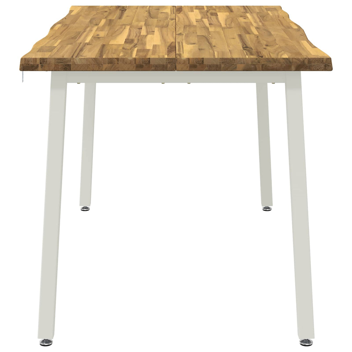 120 x 90 x 75 cm Massief Acaciahout Wit Rechthoekig