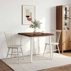 Eettafel 60x55x75 cm massief acaciahout donkerbruin wit