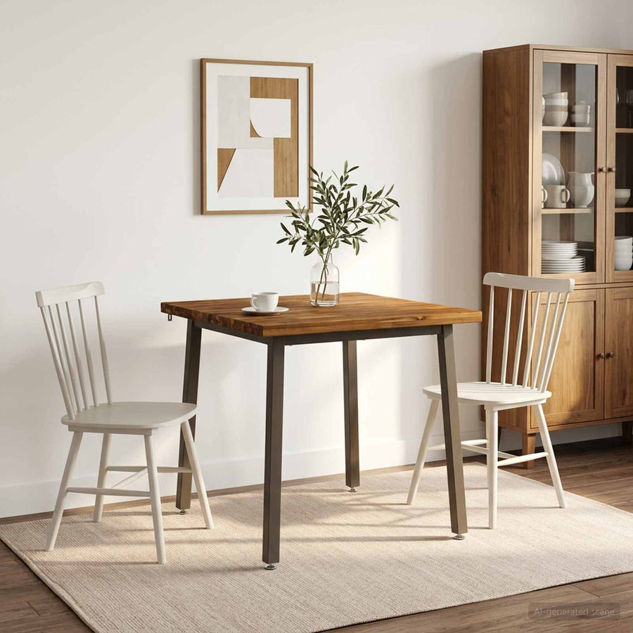 60 x 55 x 75 cm Massief Acaciahout Natuurlijk en Koffie