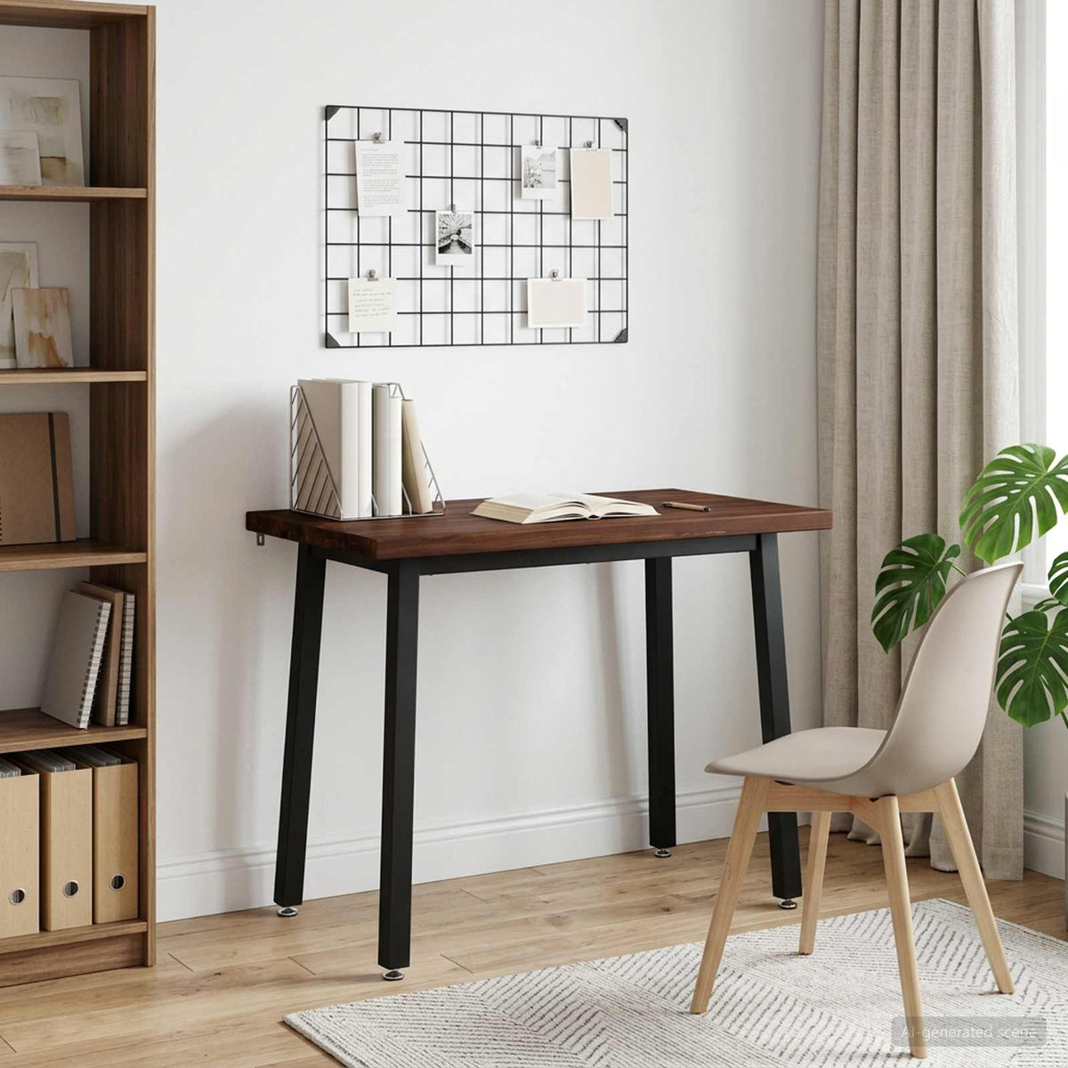 110 x 55 x 75 cm Massief Acaciahout Donkerbruin en Zwart