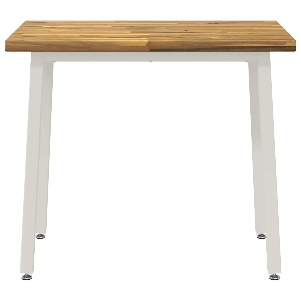 90 x 55 x 75 cm Massief Acaciahout Wit Rechthoekig